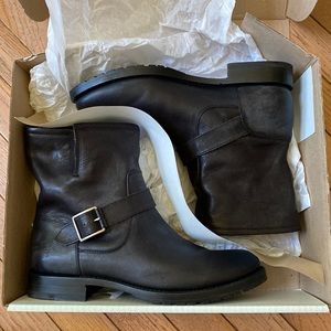 Frye Ankle Boots Natalie Short Engineer Black Size US 11 M